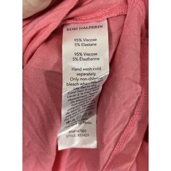 NWT KOBI HALPERIN Womens S Sleeveless Emilee Top in Pink Tulip - Picture 7 of 7
